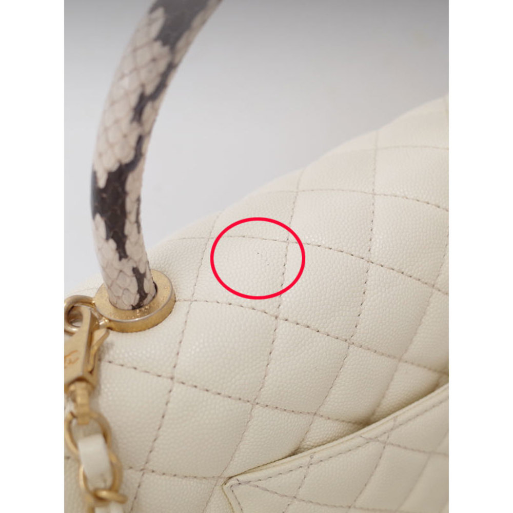 Chanel Chain Python Shoulder Bag Handle Matelasse - Picture 6 of 9